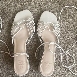Women's Cream Strappy Sandals